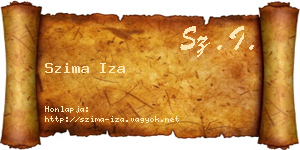 Szima Iza névjegykártya